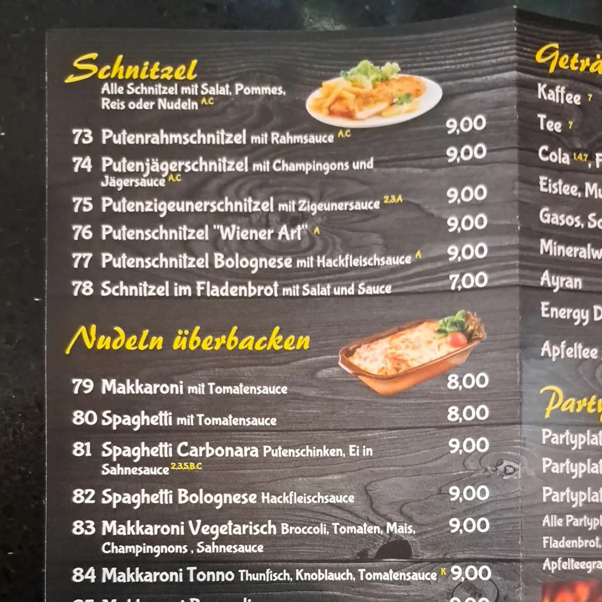 Speisekarte photo 1