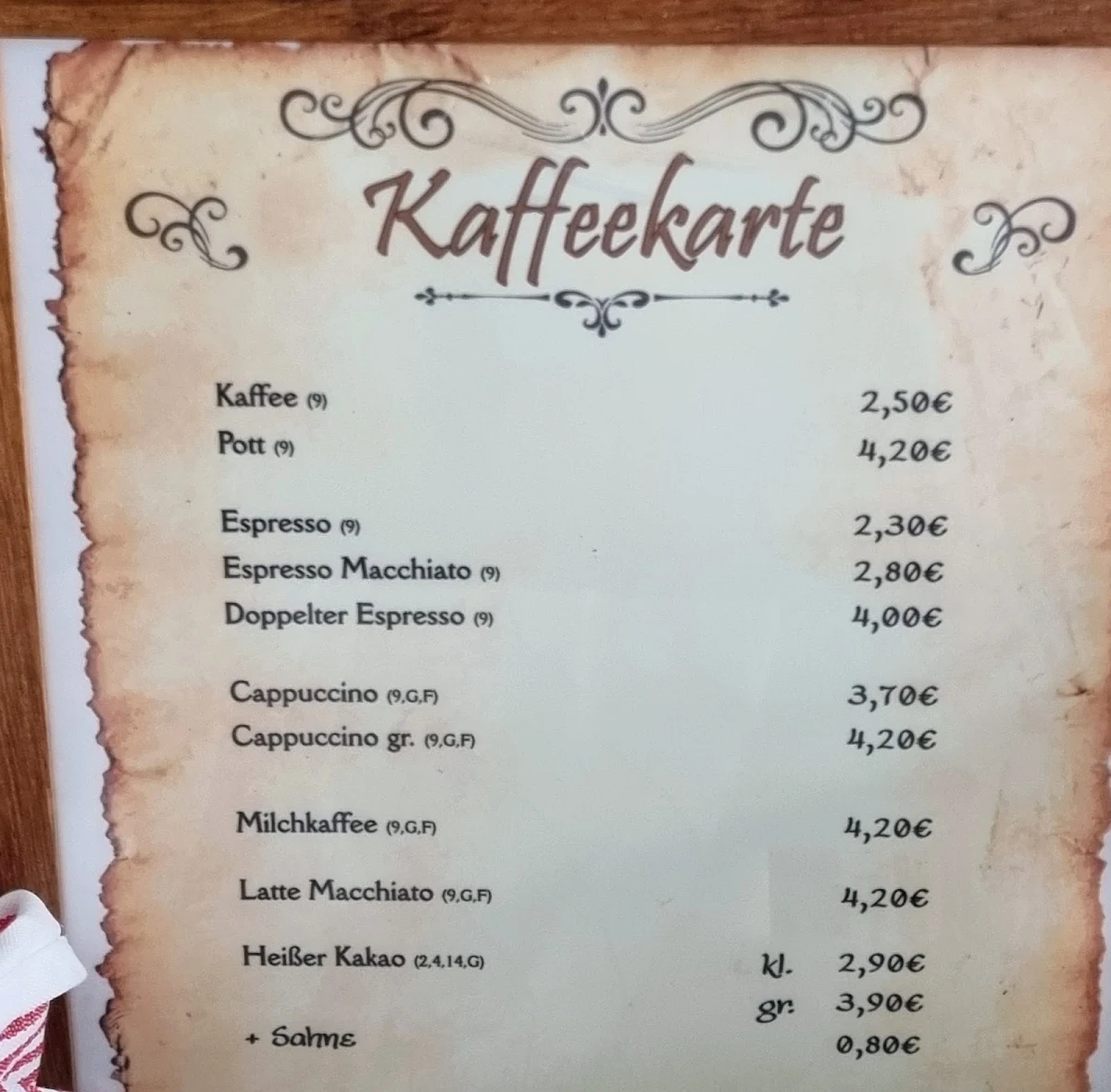 Speisekarte photo 1