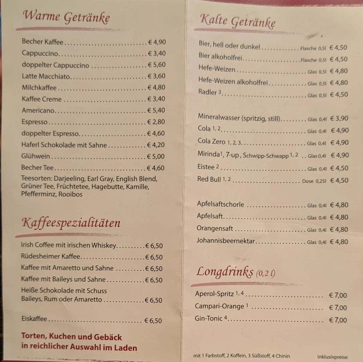 Speisekarte photo 2