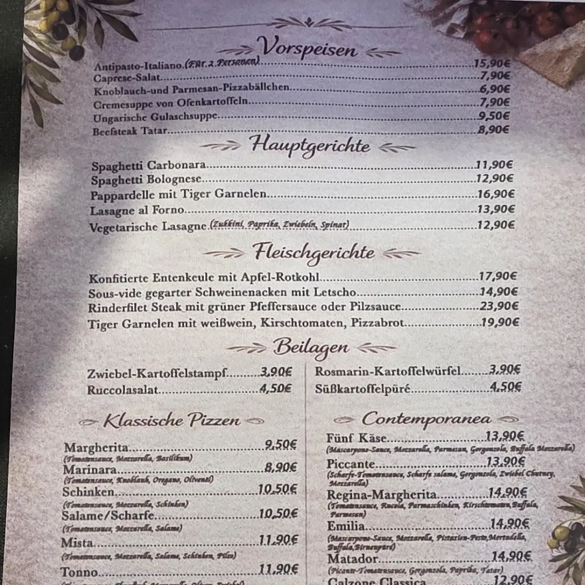 Speisekarte photo 3