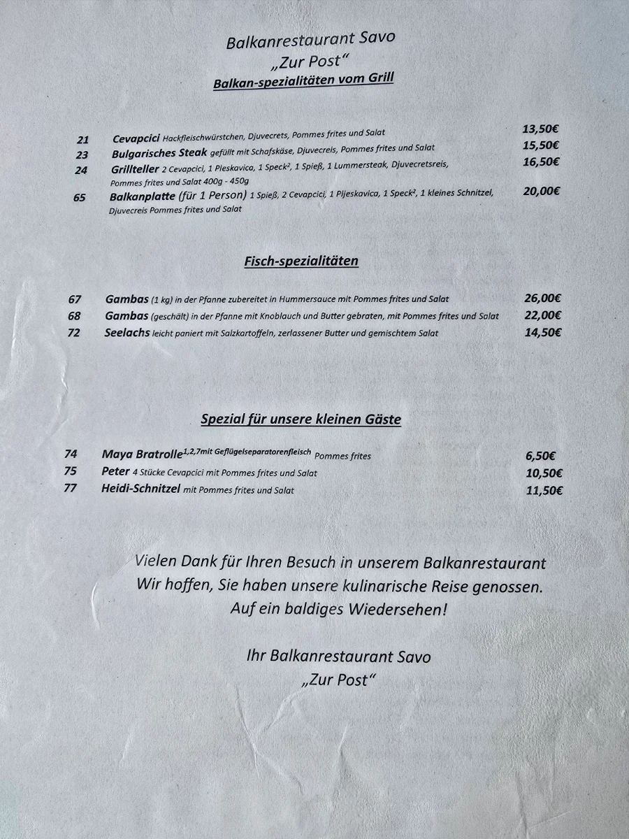 Speisekarte photo 4