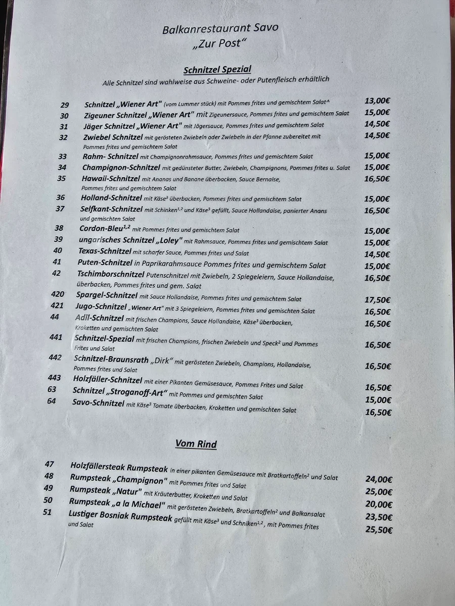 Speisekarte photo 6