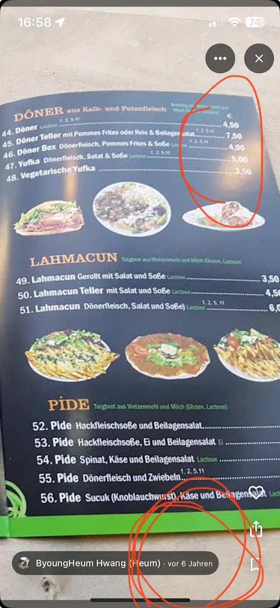 Speisekarte photo 2