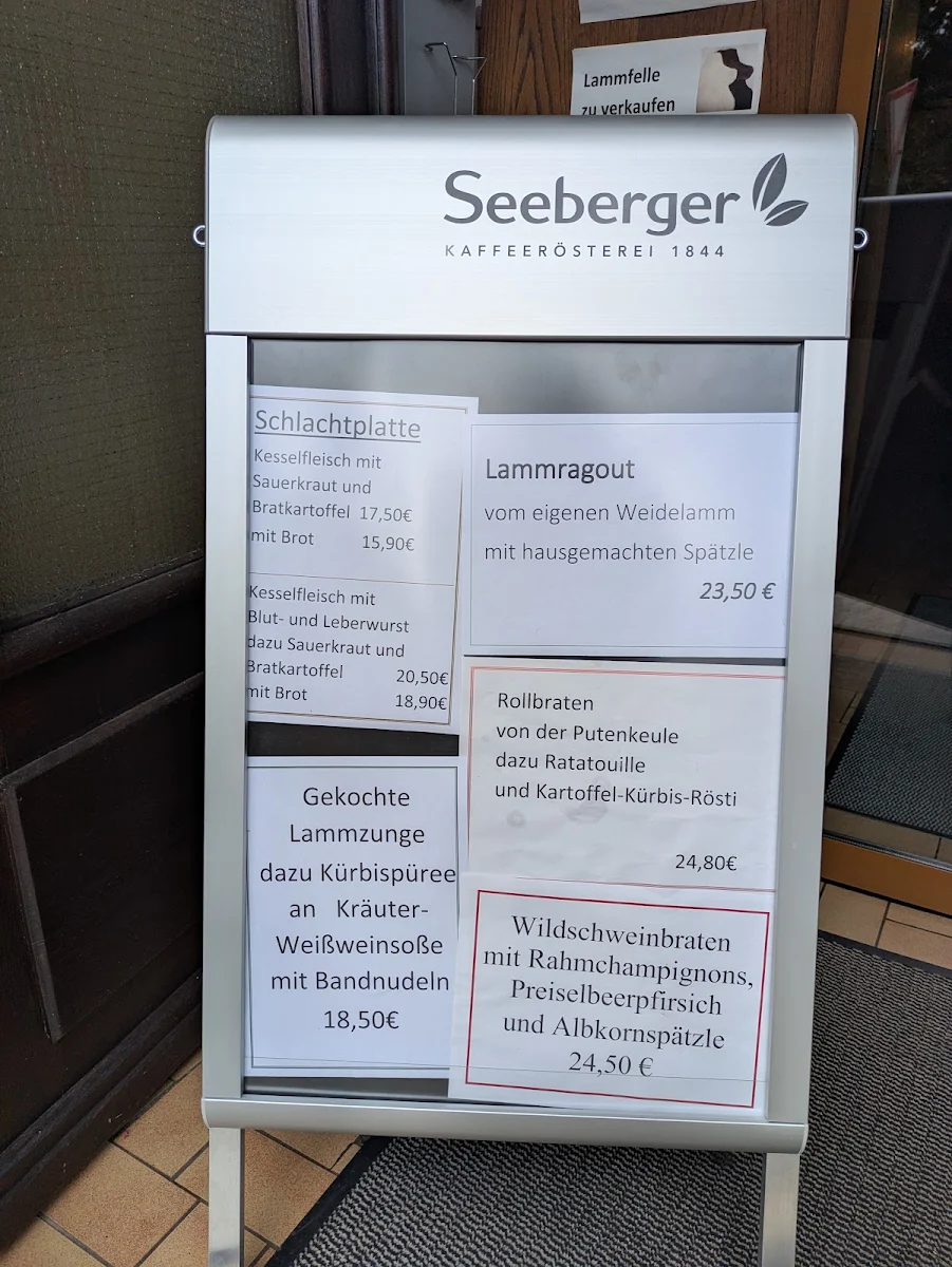 Speisekarte, Flair Hotel Gasthof Hirsch