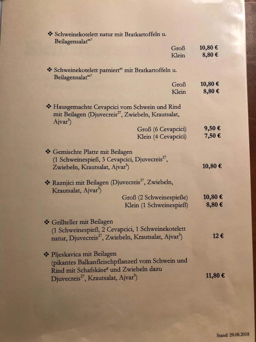 Speisekarte photo 3
