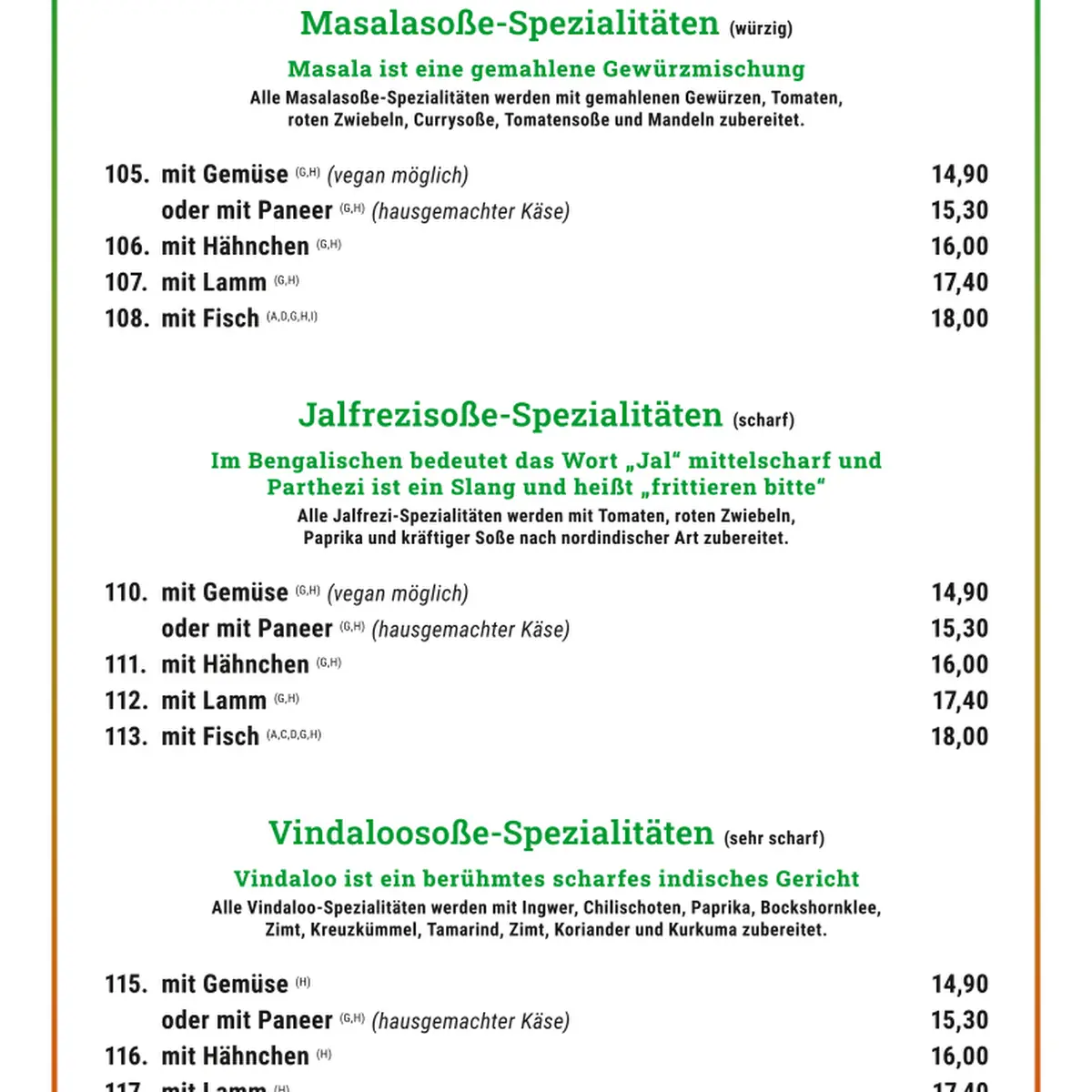 Speisekarte photo 2