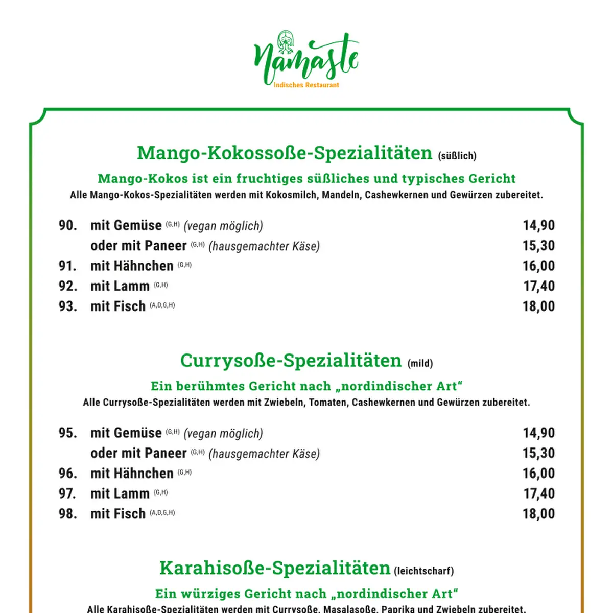 Speisekarte photo 3