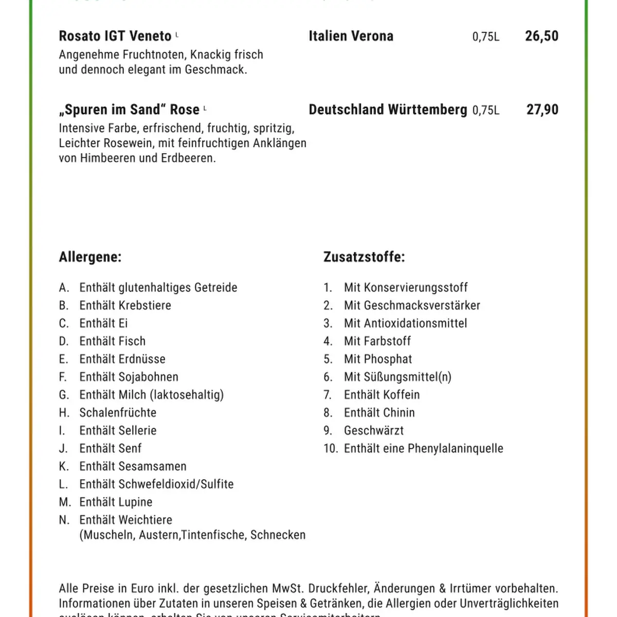 Speisekarte photo 4