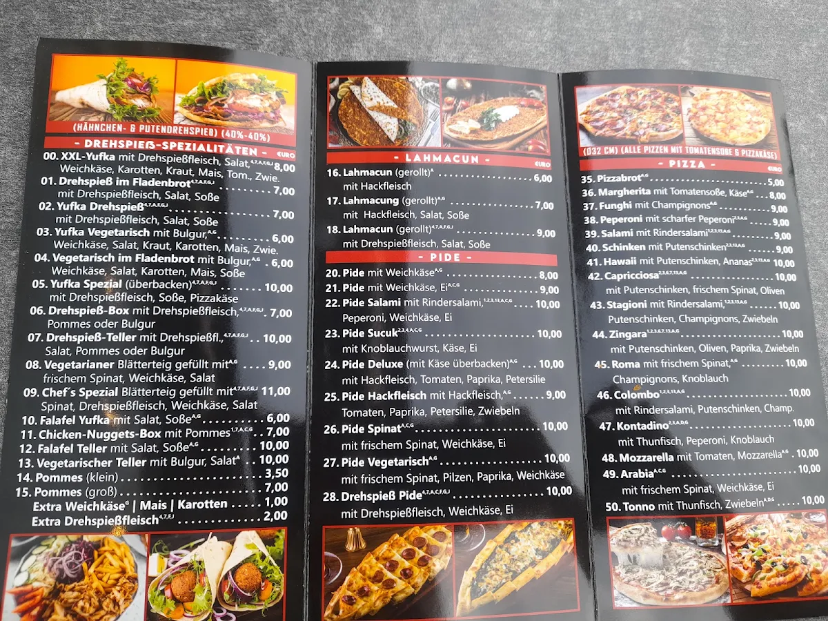 Speisekarte, Deluxe Döner und Pizza Haus
