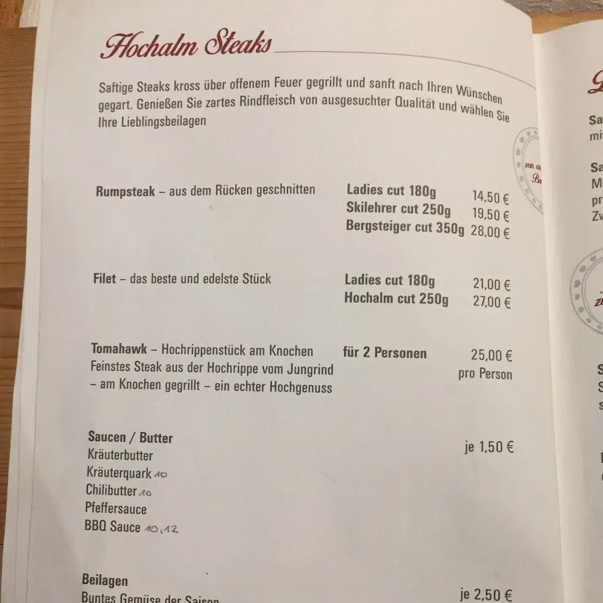 Speisekarte photo 4