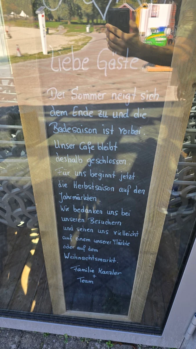 Speisekarte, Strand Café Kanzler