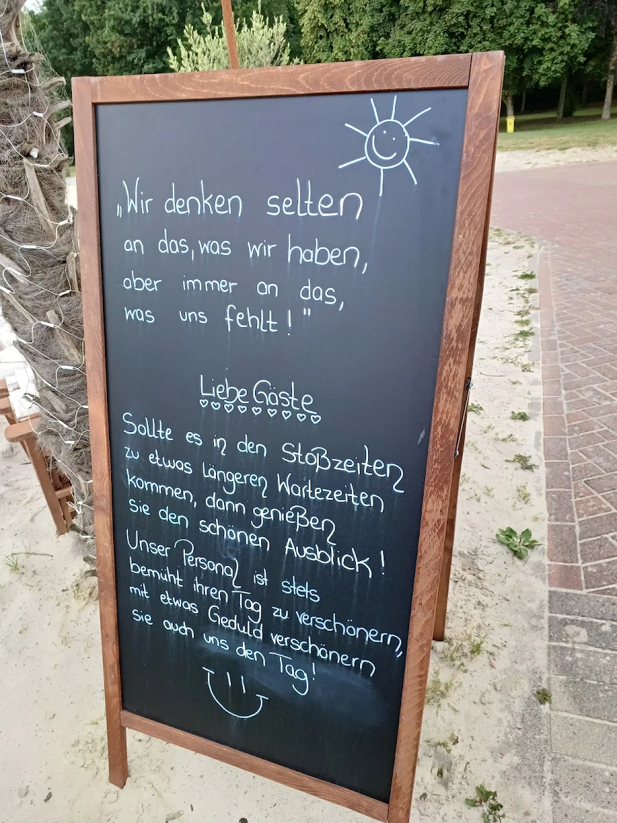 Speisekarte, Strand Café Kanzler