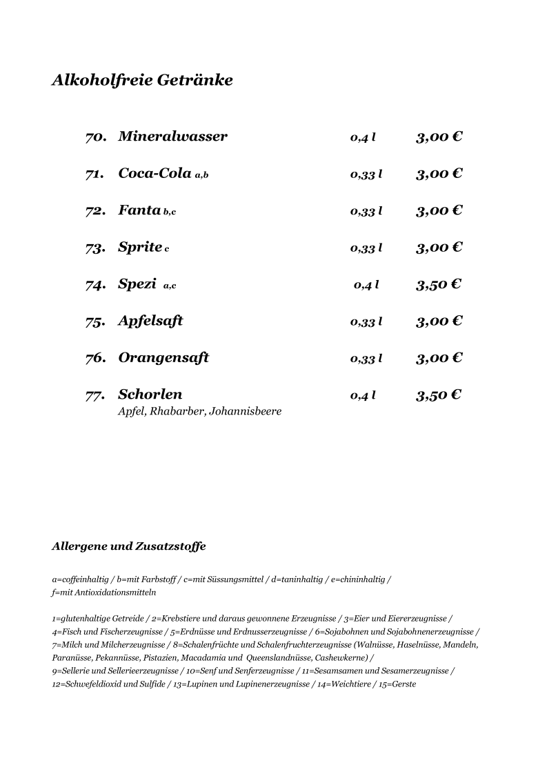Speisekarte photo 1