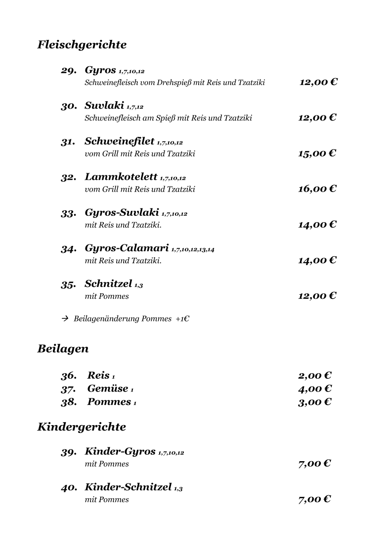 Speisekarte photo 2