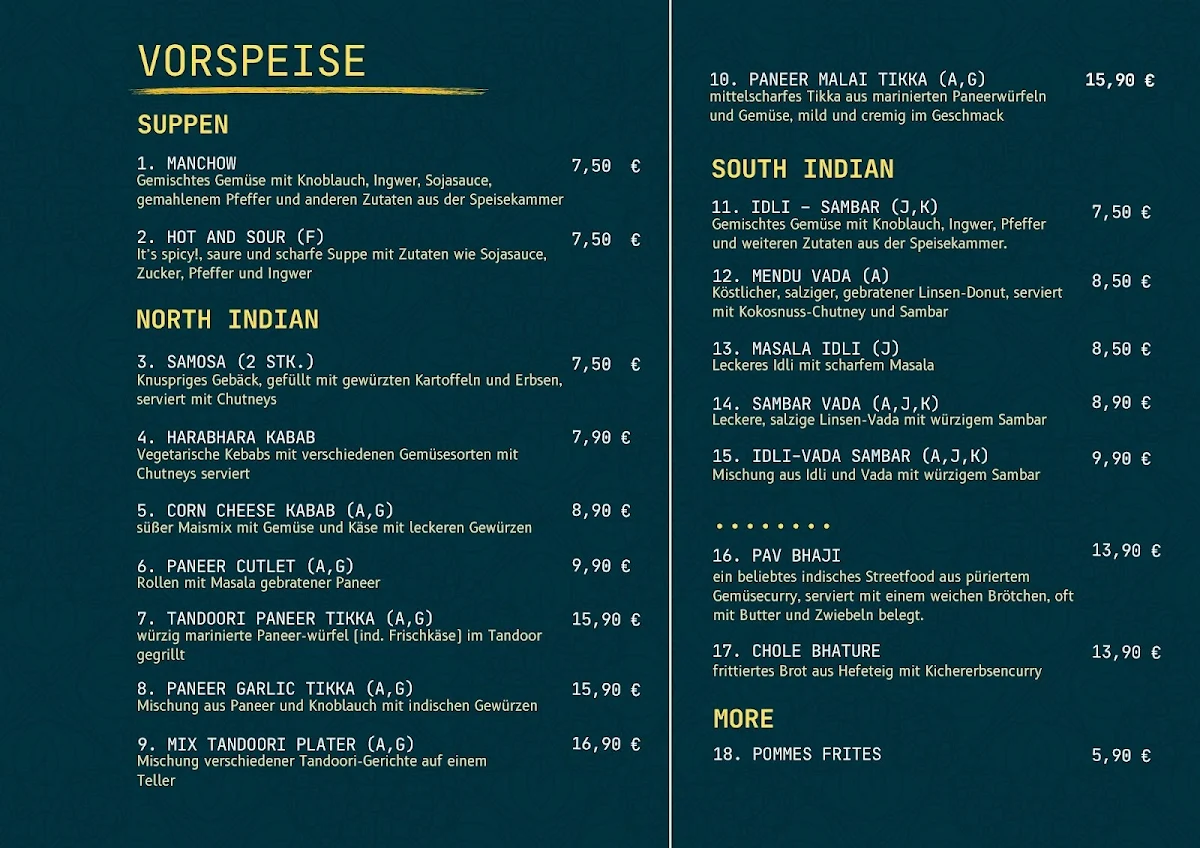 Speisekarte photo 2