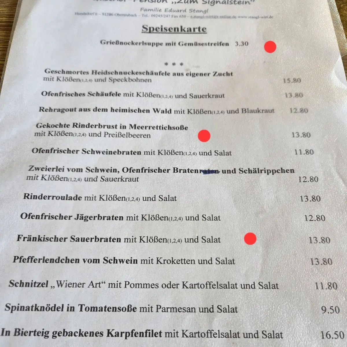 Speisekarte photo 5