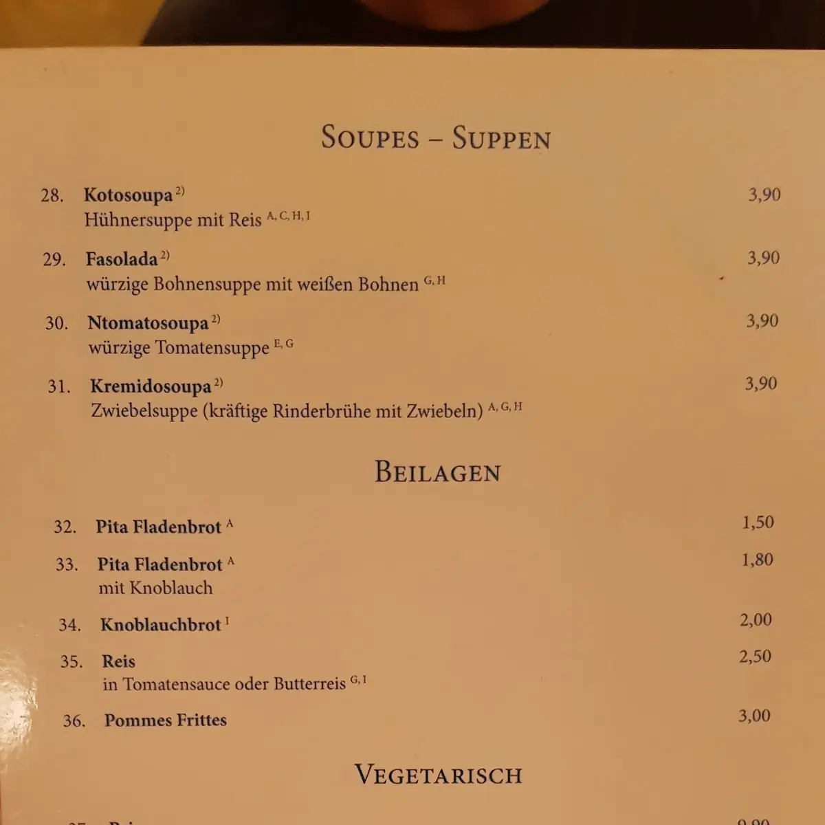 Speisekarte photo 2