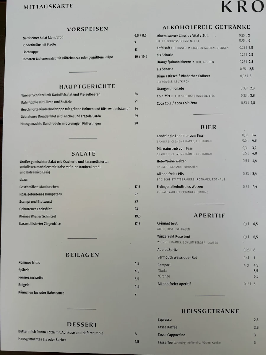 Speisekarte photo 1
