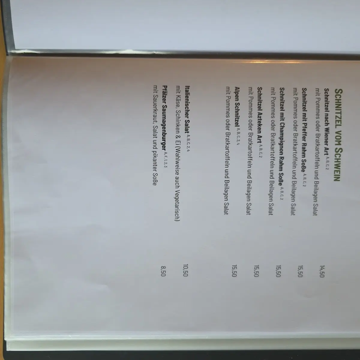 Speisekarte photo 3