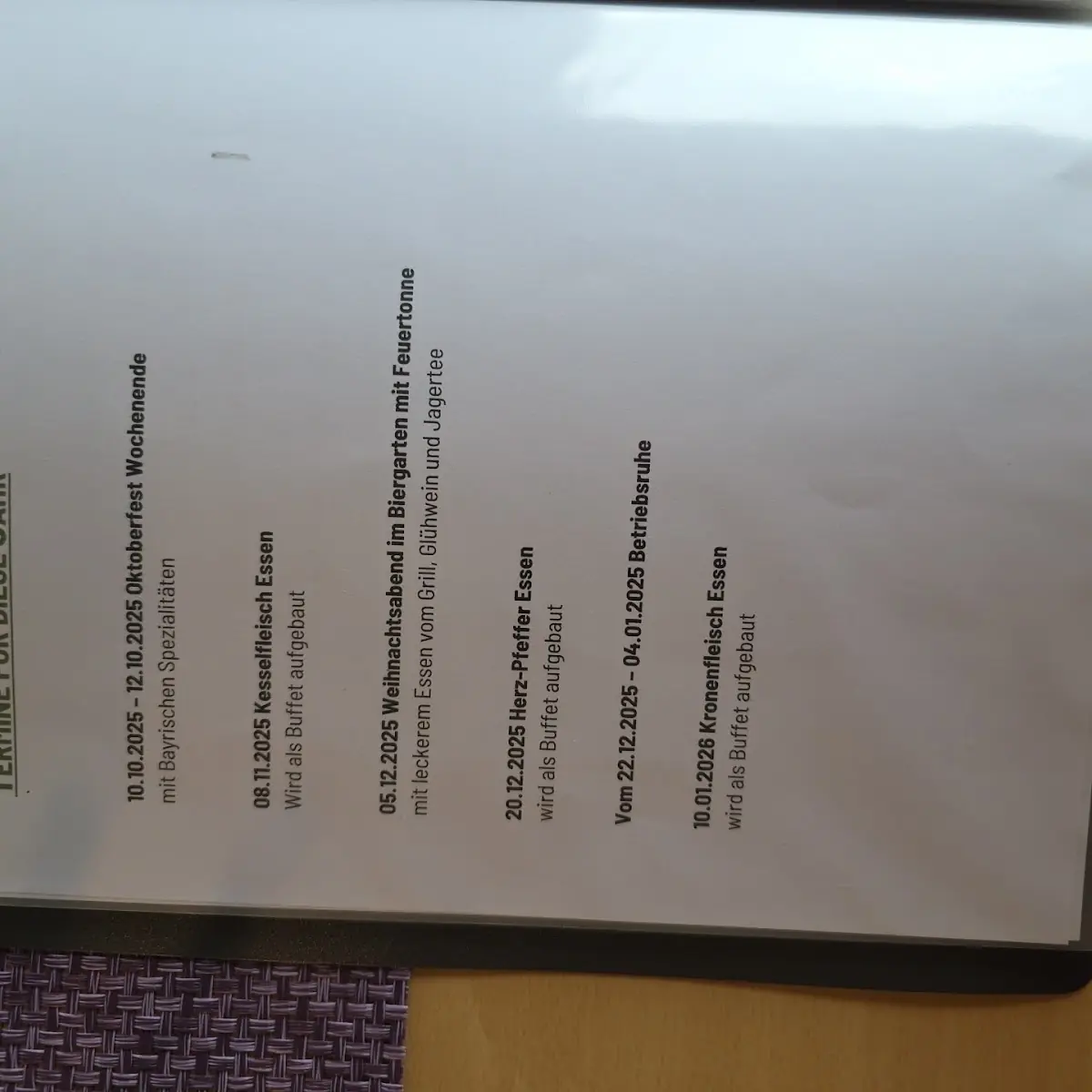 Speisekarte photo 4