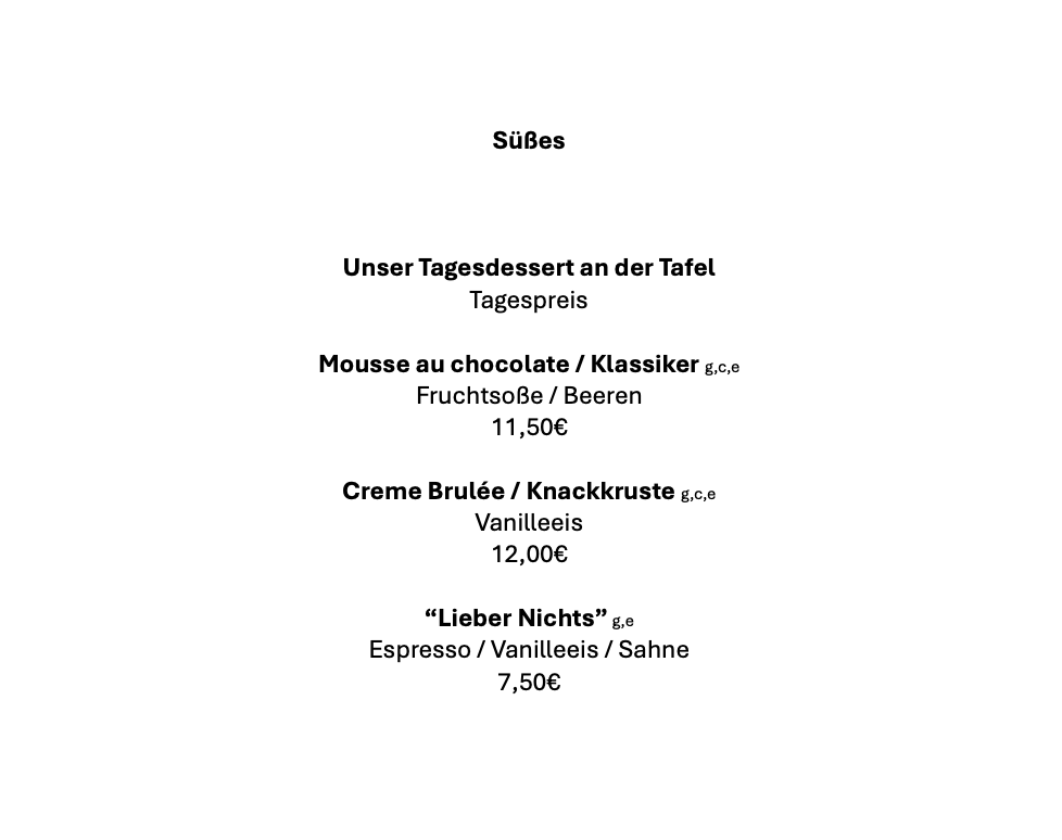 Speisekarte photo 3