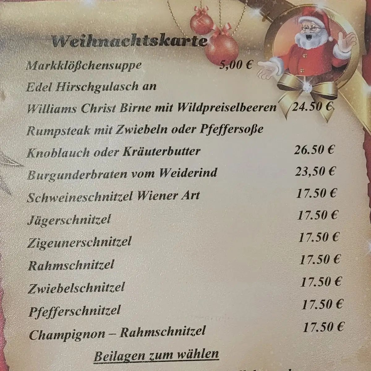 Speisekarte photo 1