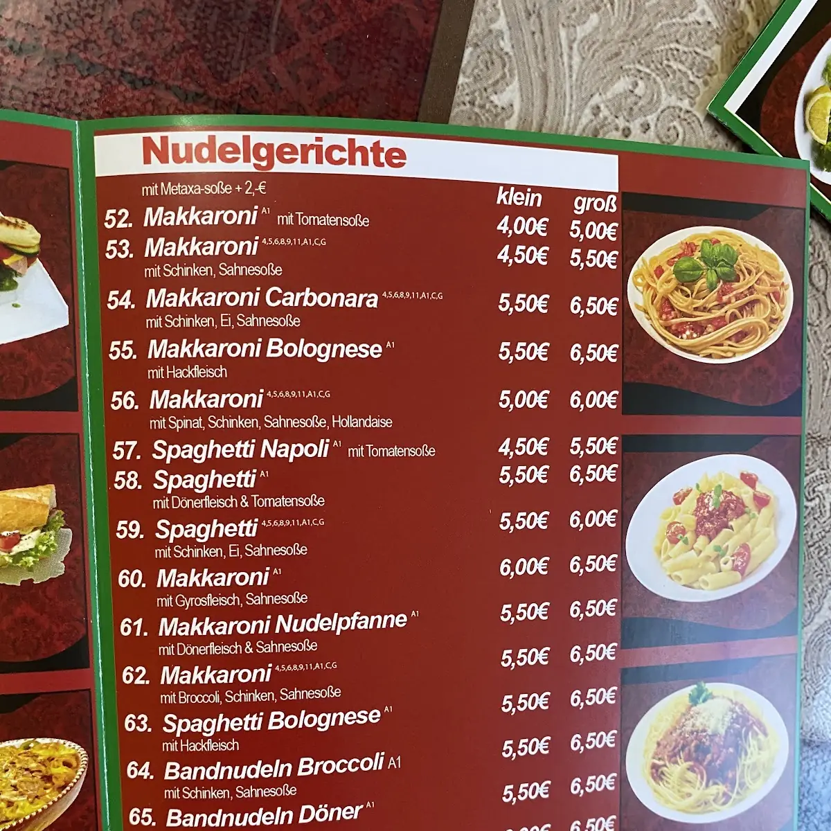 Speisekarte photo 1