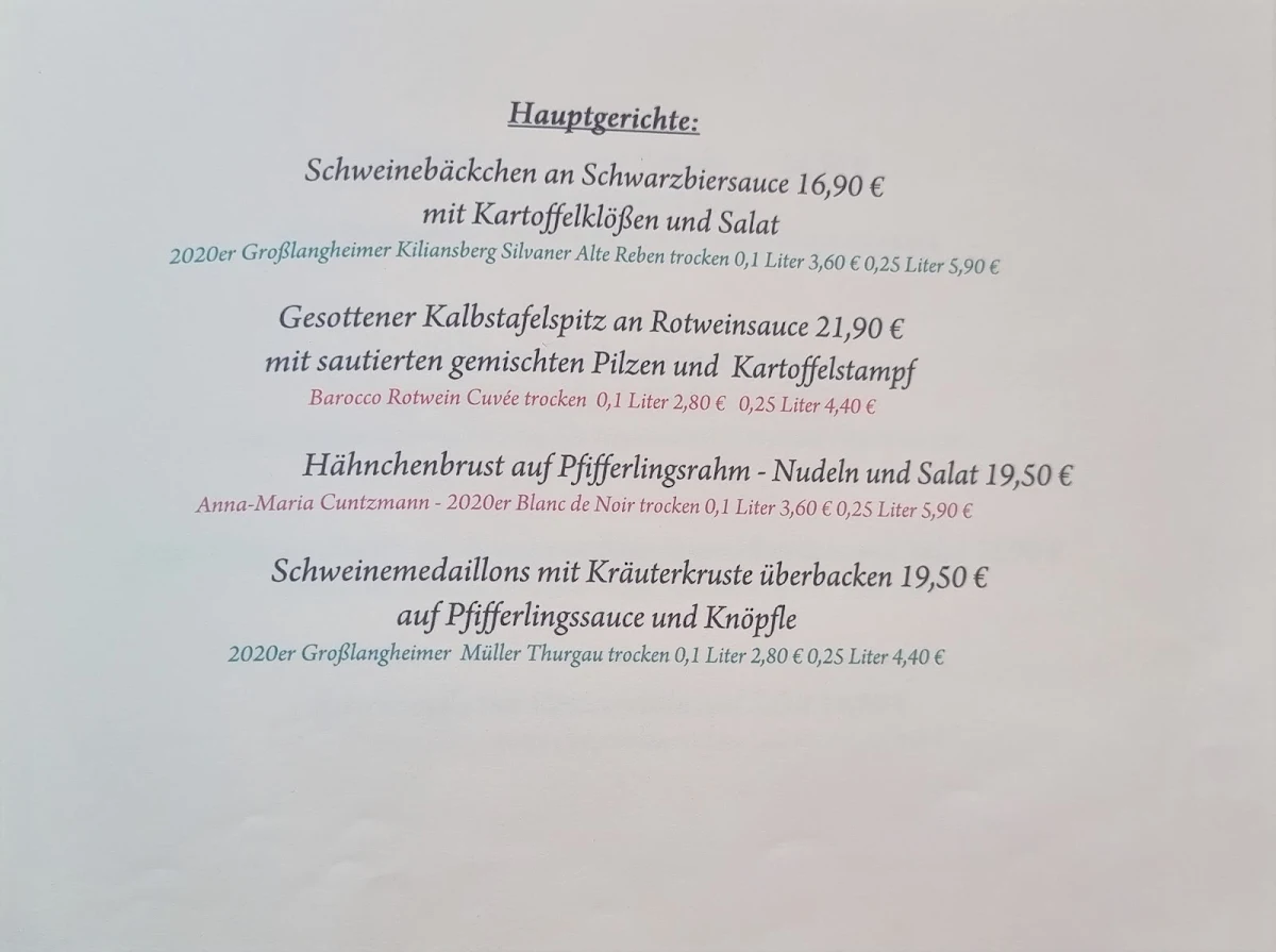 Speisekarte photo 2