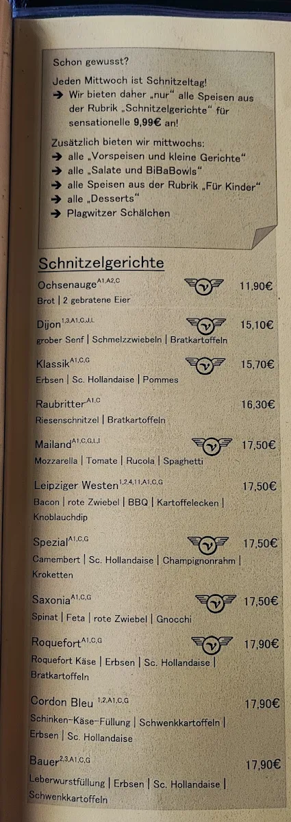 Speisekarte, Bi Ba Bo