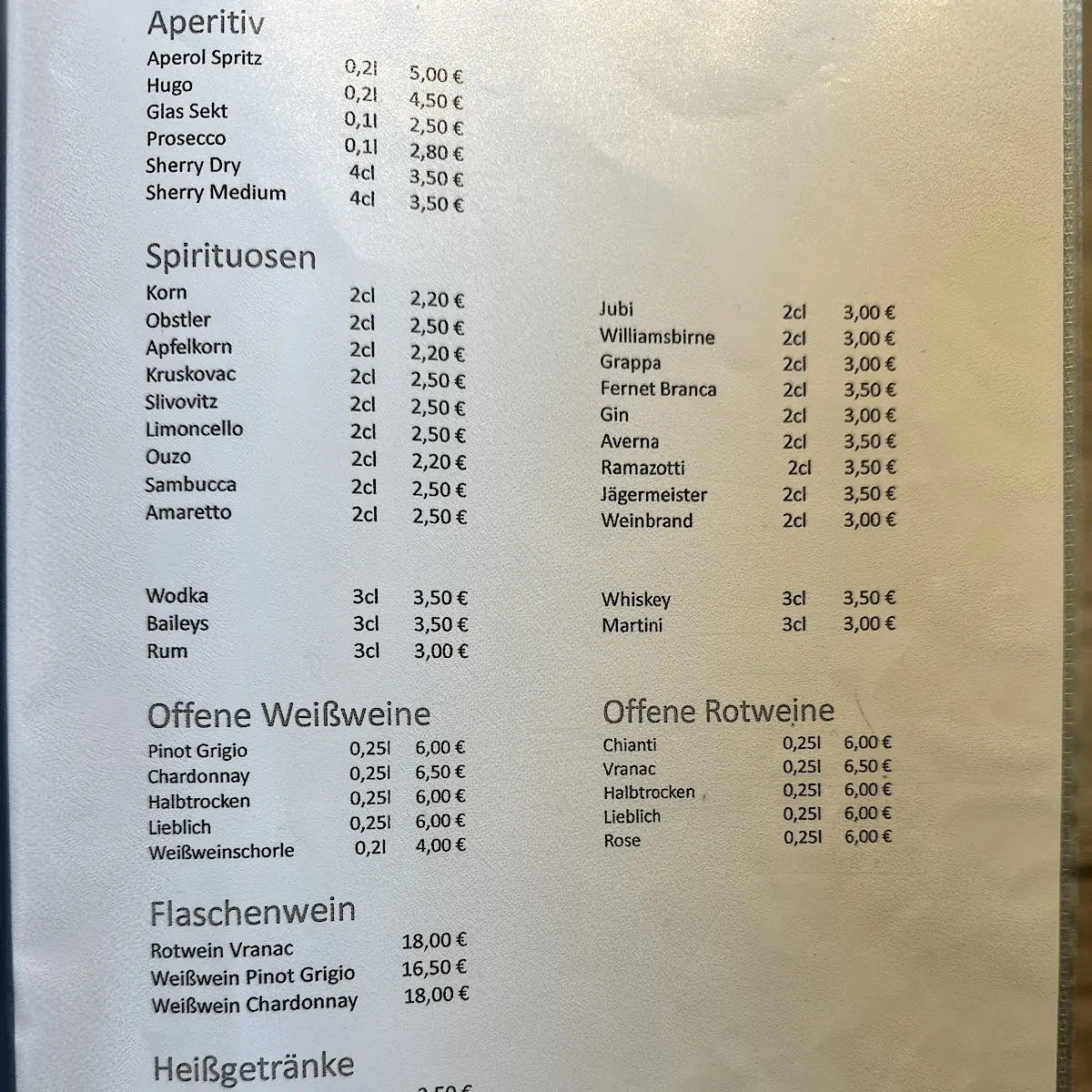 Speisekarte photo 2