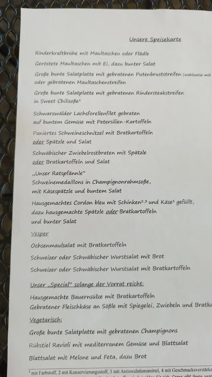 Speisekarte photo 4