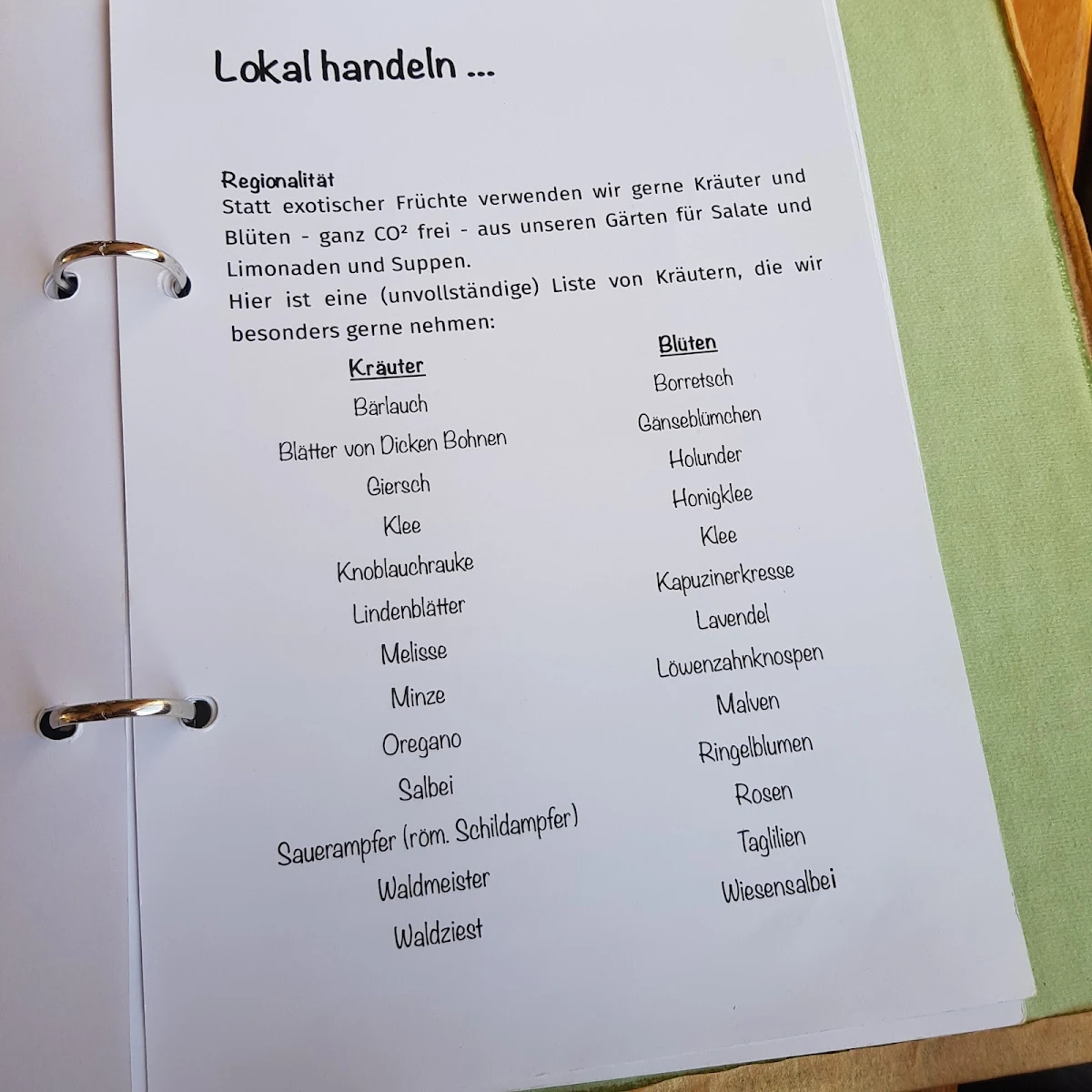 Speisekarte photo 3