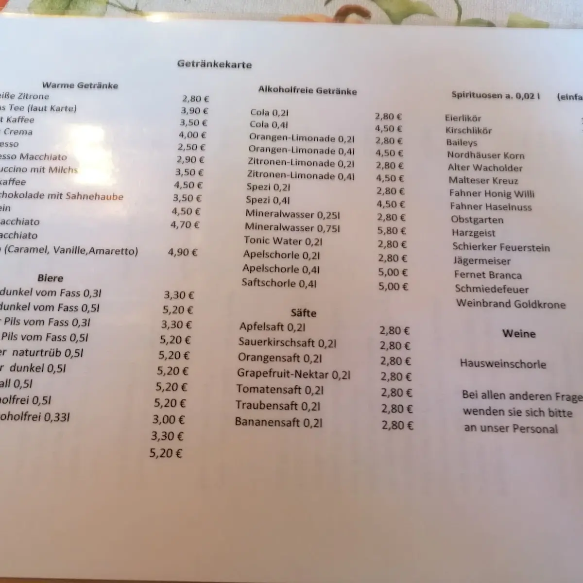 Speisekarte photo 5
