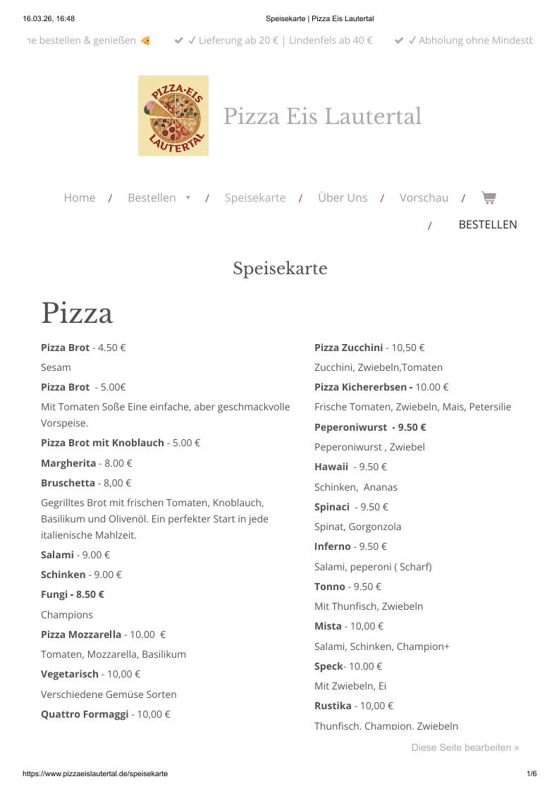 Speisekarte photo 1