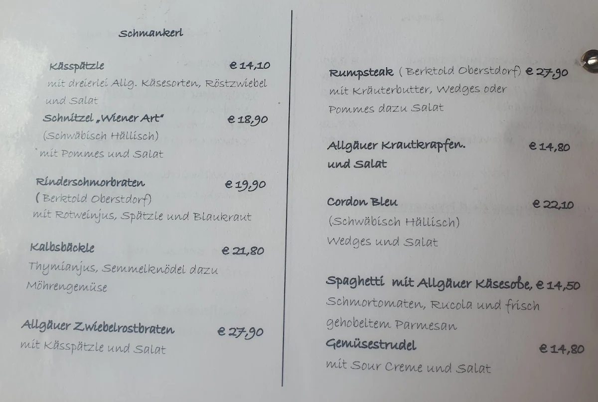 Speisekarte photo 4