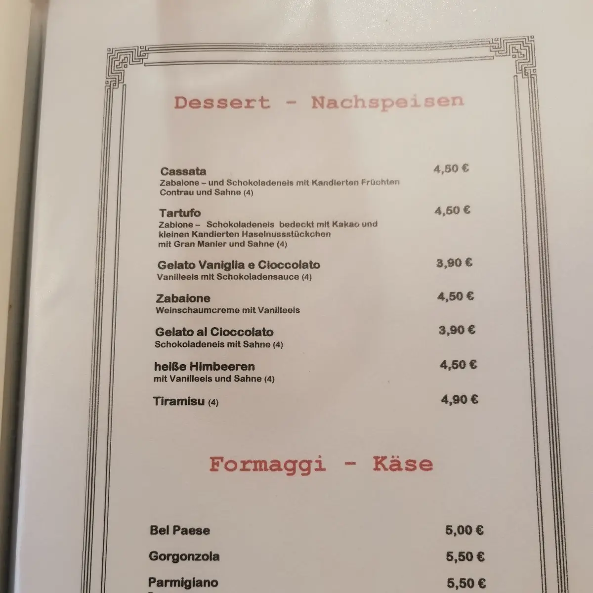 Speisekarte photo 2