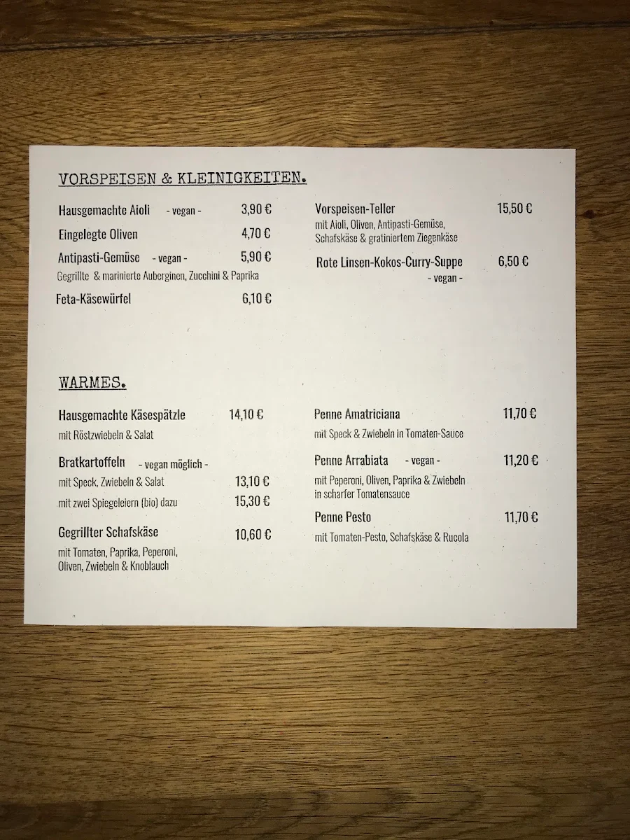 Speisekarte photo 1