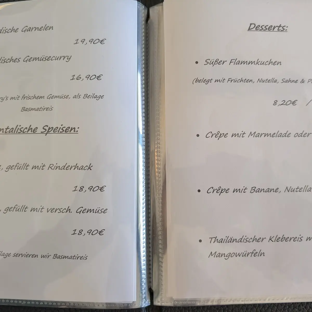 Speisekarte photo 2