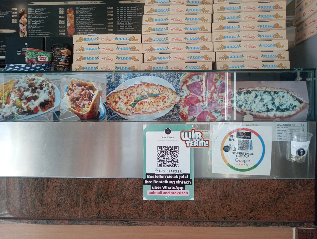 Speisekarte, Sayni Team - Pizza & Döner