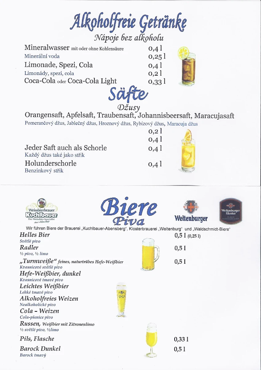 Speisekarte, Café - Konditorei "Zur Wallfahrtskirche"