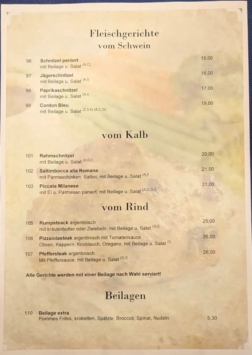 Speisekarte photo 5