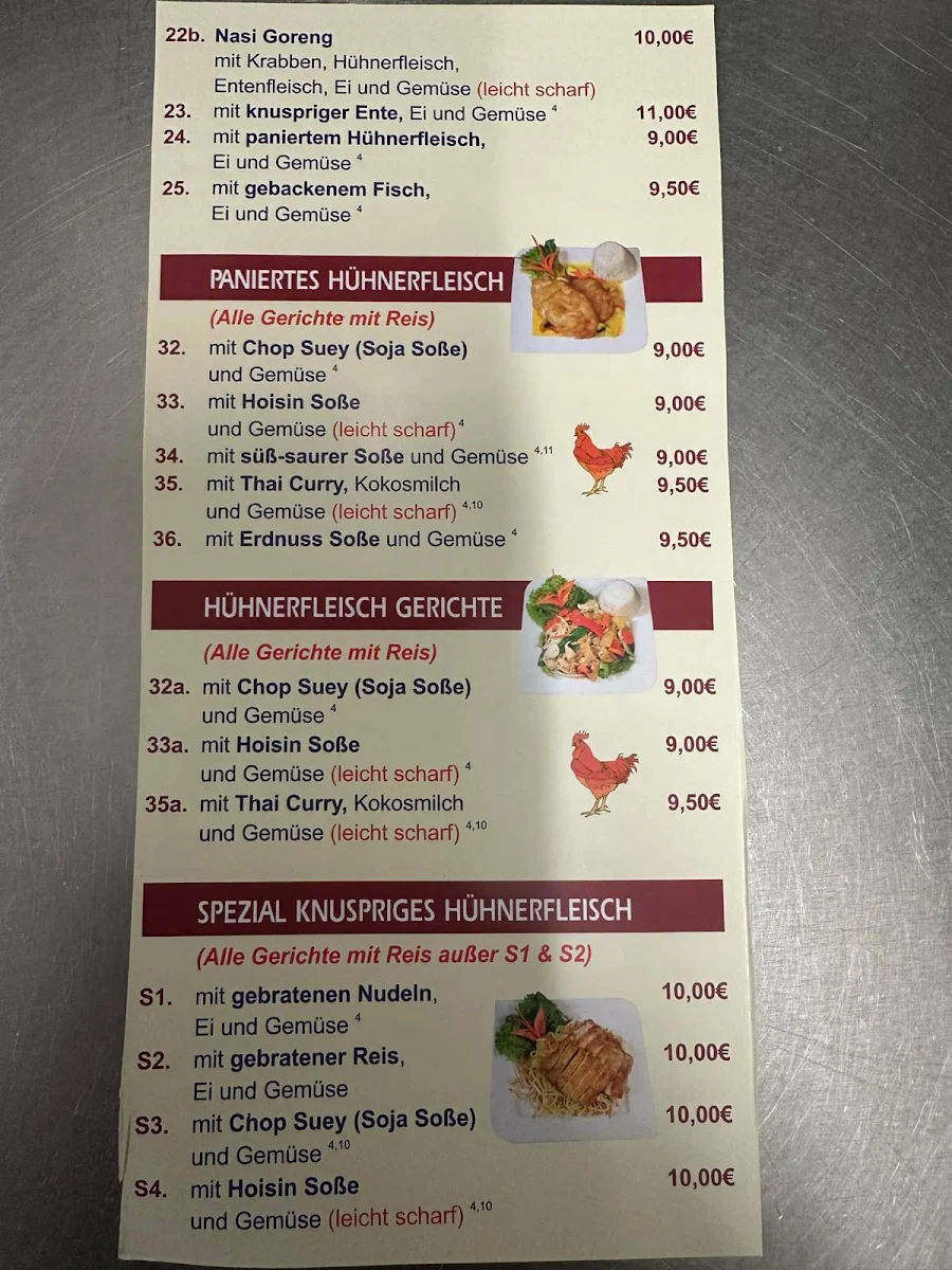 Speisekarte, Asia Imbiss Stube Maulburg