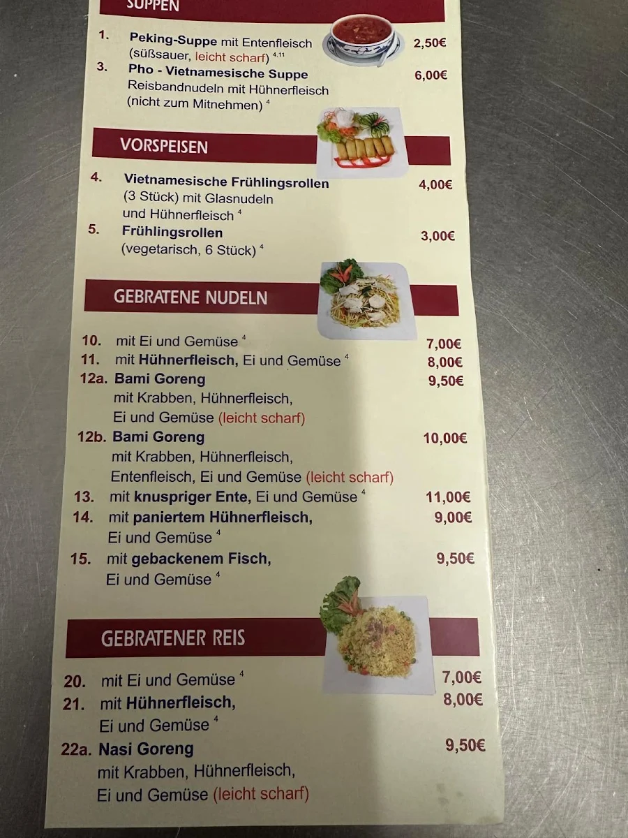 Speisekarte, Asia Imbiss Stube Maulburg