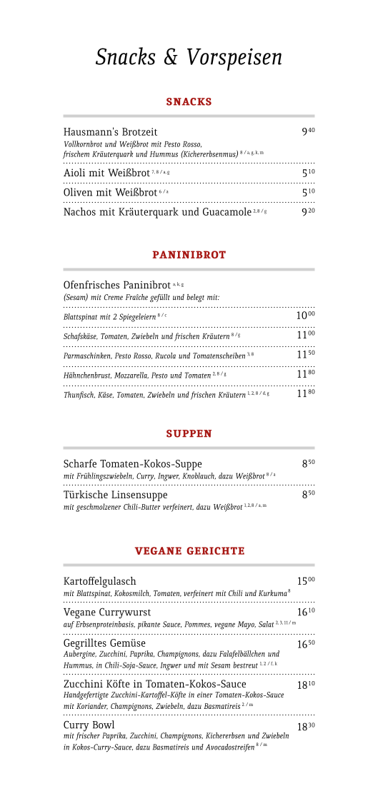 Speisekarte photo 3