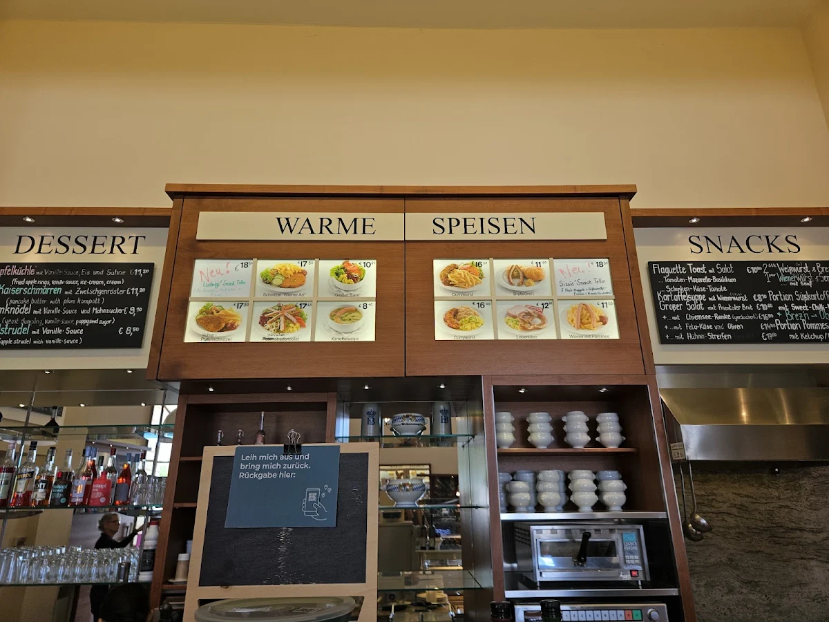 Speisekarte, Schloss-Café Herrenchiemsee