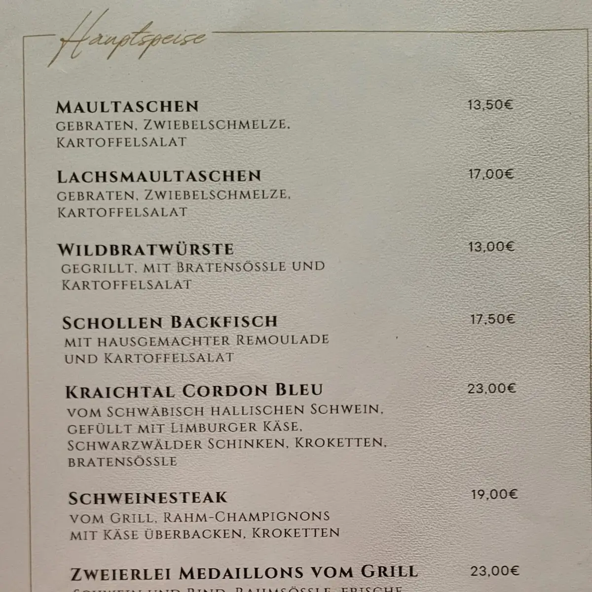 Speisekarte photo 2