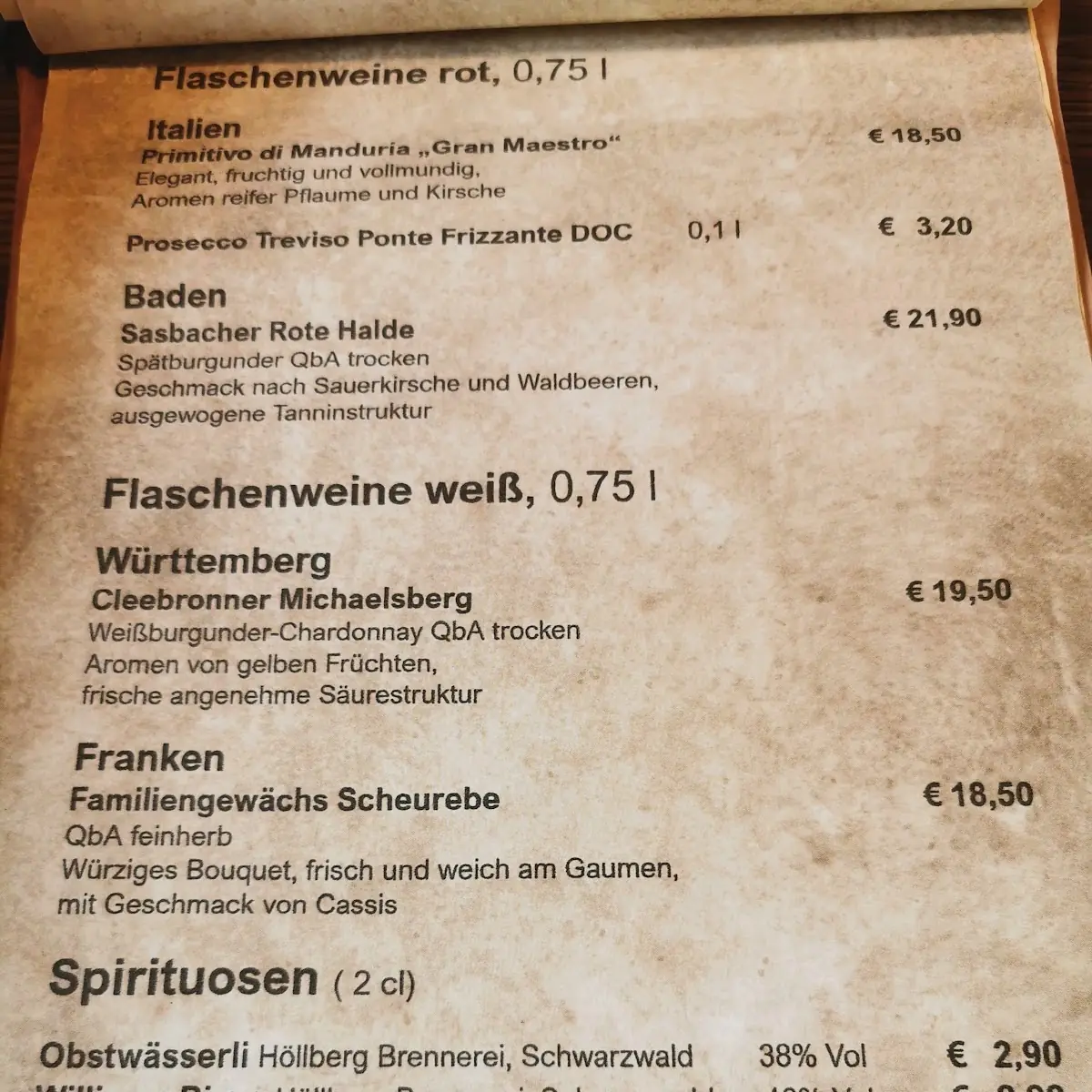 Speisekarte photo 2