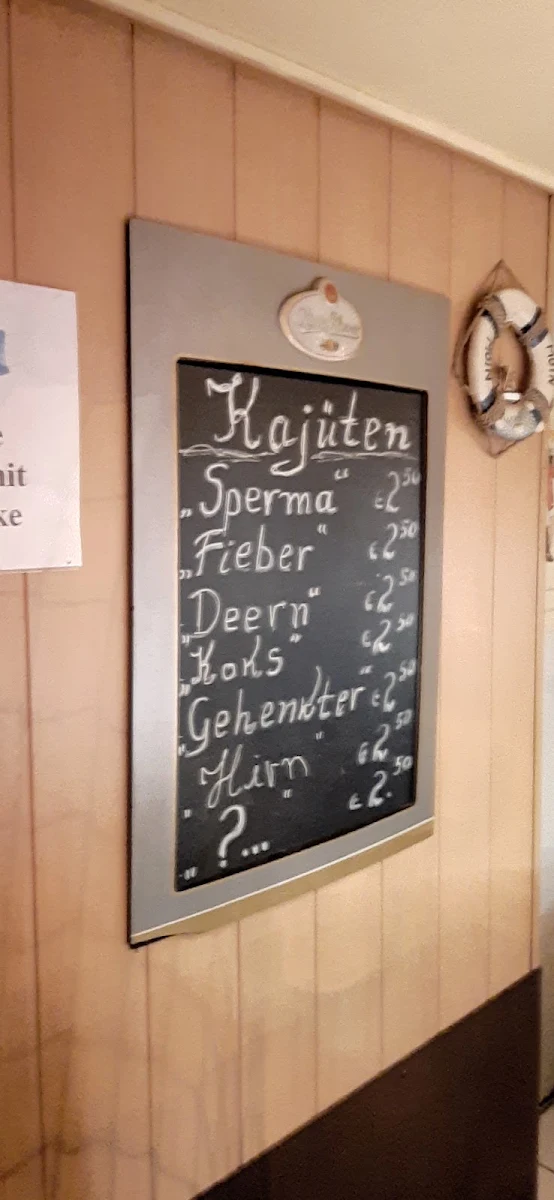 Speisekarte, Kajüte