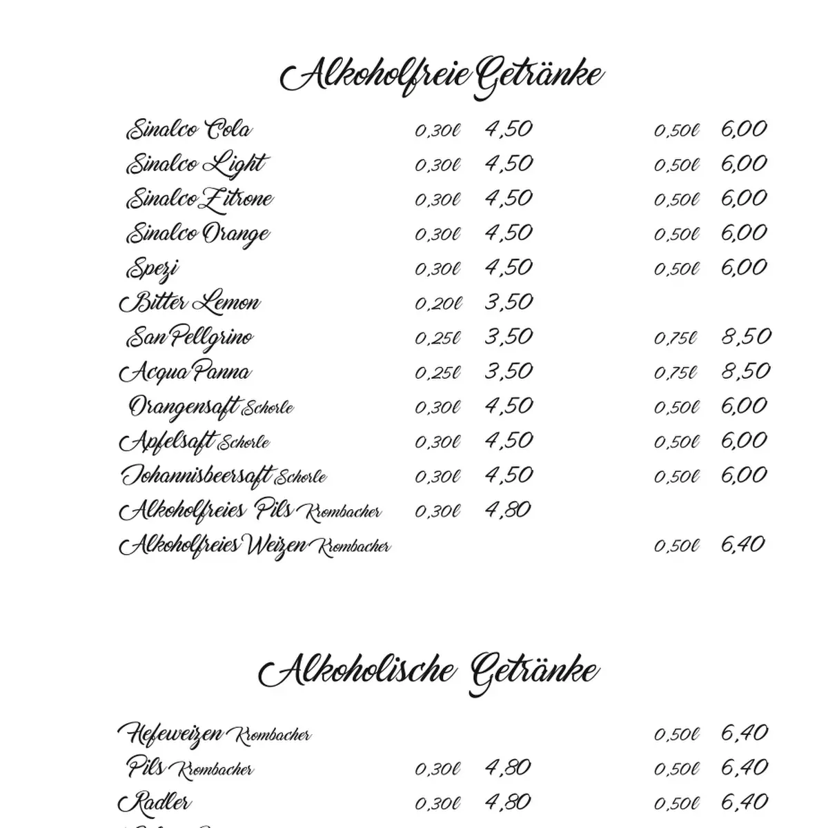 Speisekarte photo 2