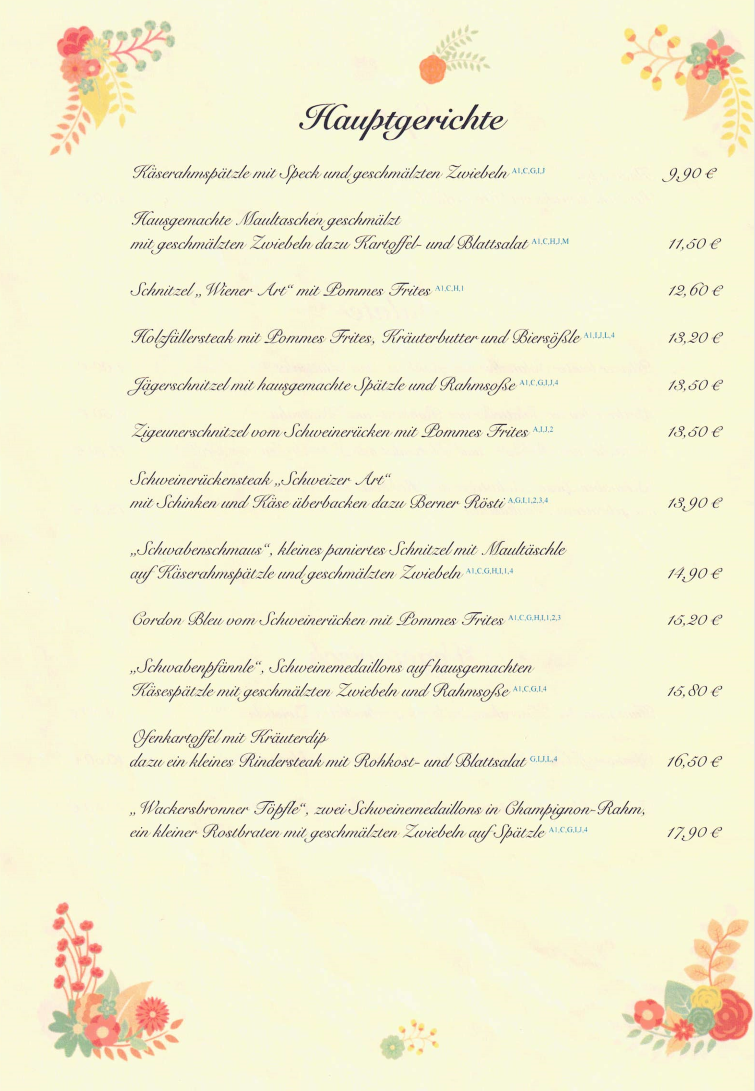 Speisekarte photo 3